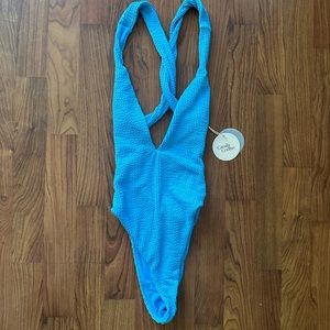 NWT Camila Coelho Pilar One Piece in Blue.